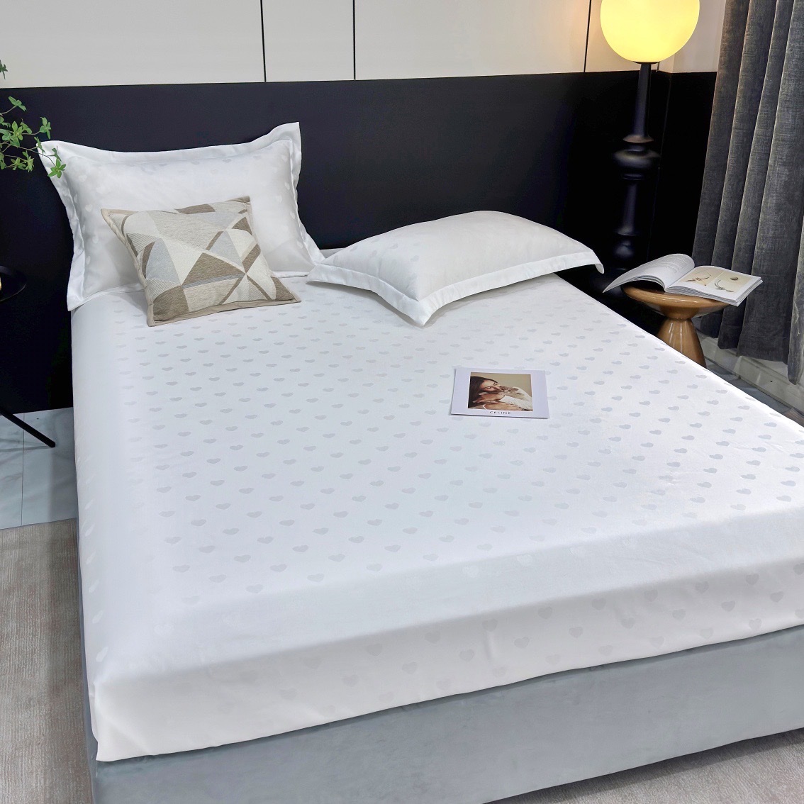 SET 3 MÓN VỎ GA GỐI PHI LỤA TIM SIÊU XINH FULL MÀU
