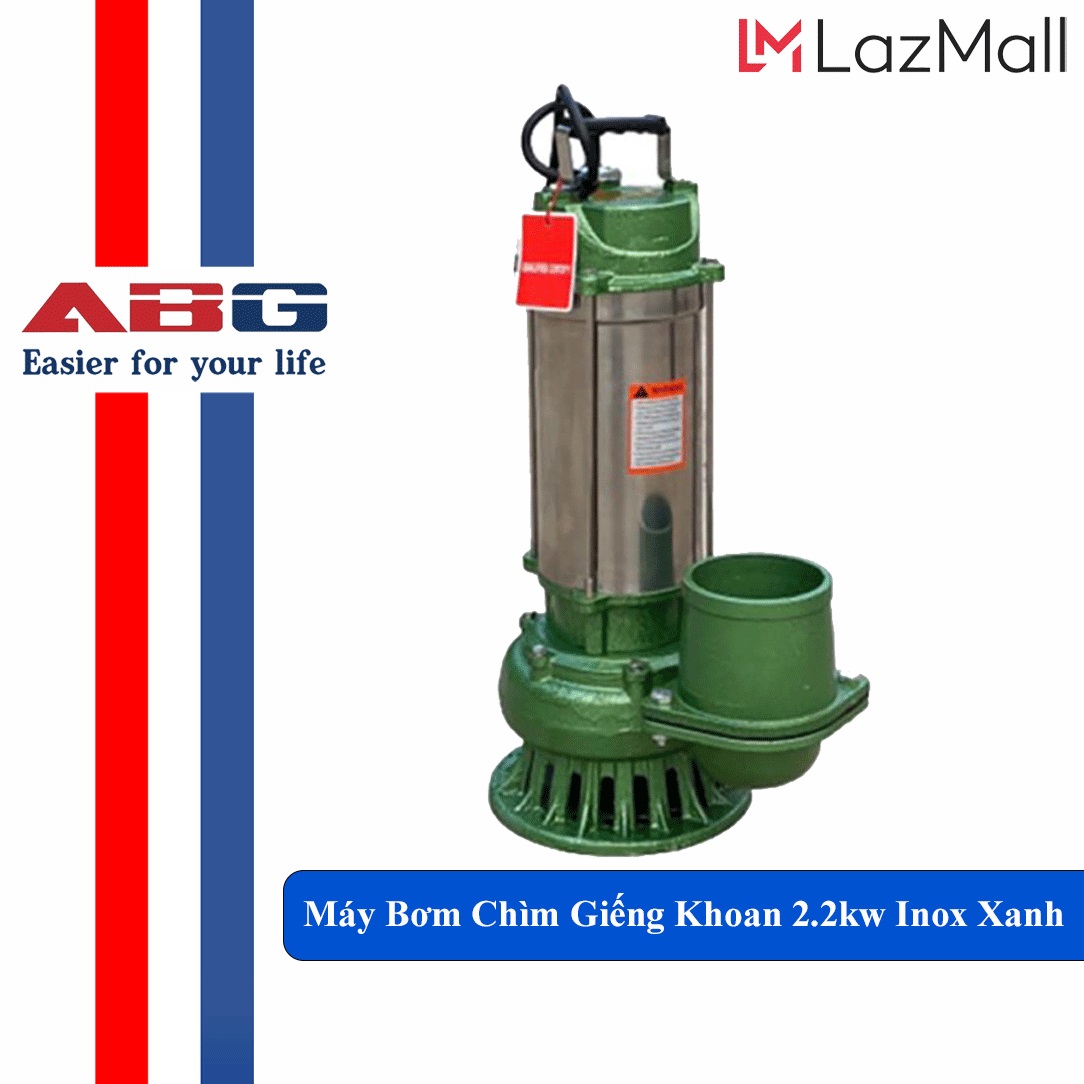 Máy Bơm Chìm, Bơm Tõm 2.2kw Inox Xanh Loại Hút Nước Sạch, Có Thể Sử Dụng Trong Ngành Thủy Hải Sản Và Sản Xuất Nông Nghiệp