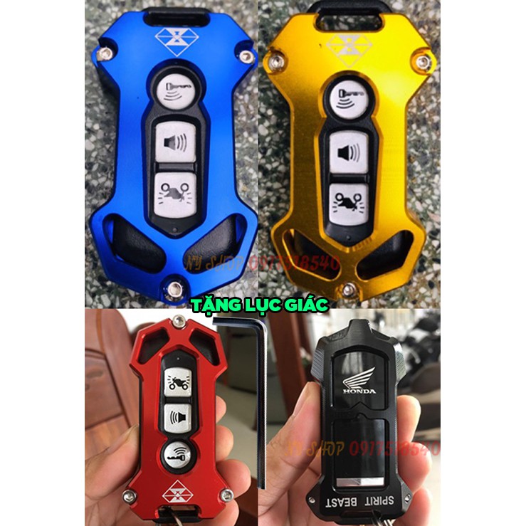 ?? Ốp Chìa Khóa Smartkey Honda SH SHmode PCXCUB 125 2019 ??(HÀNG SPIRIT BEAST) tặng kèm lục giác