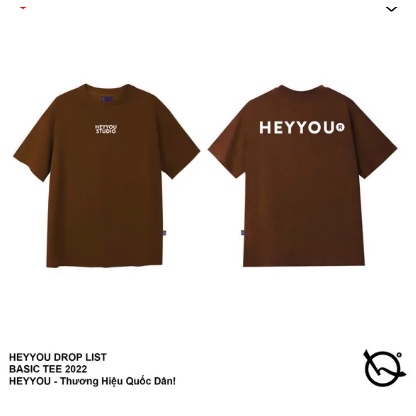 Áo thun heyyou basic chính hãng, form rộng siêu xinh