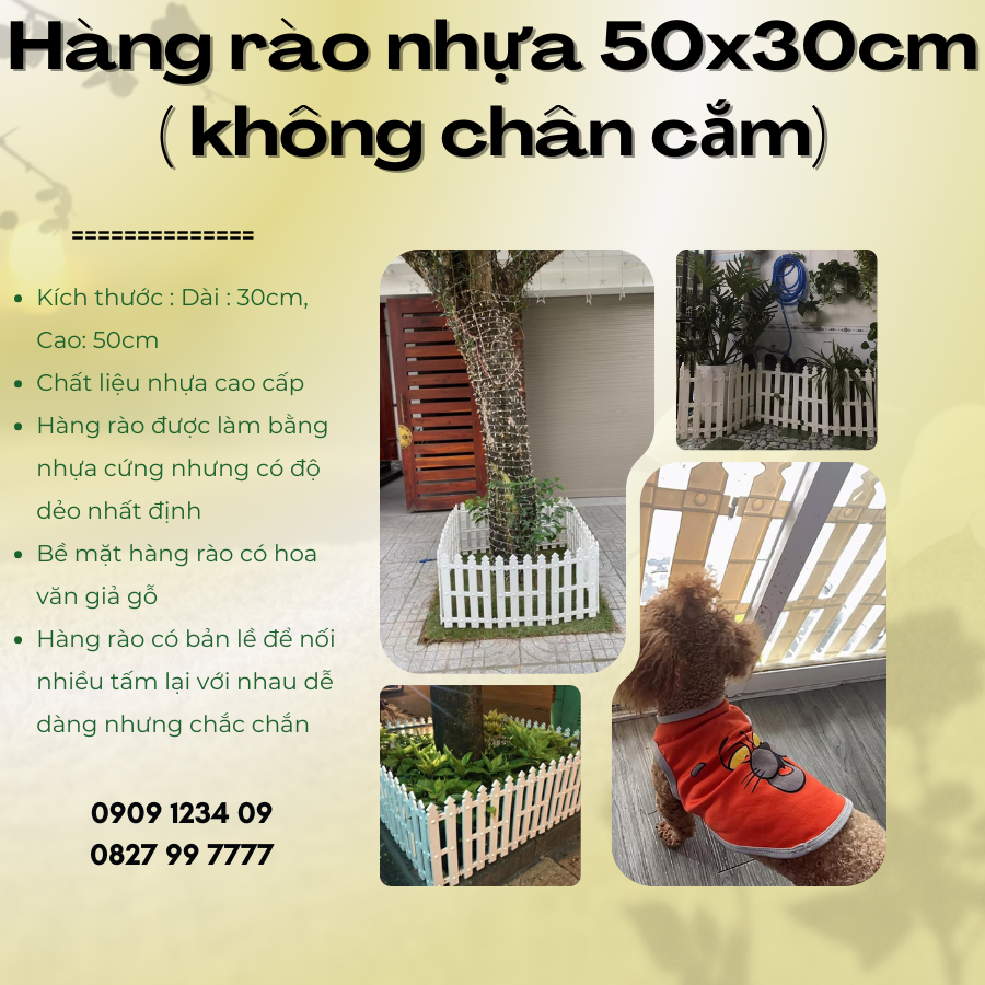 Combo 10 miếng hàng rào (cao 50cm x dài 30cm) trang trí Noel, trang trí sân vườn (Vườn Sài Gòn - Vuon Sai Gon)