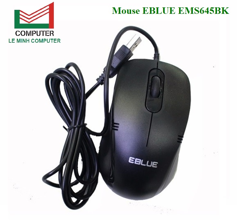 Chuột máy tính gaming văn phòng eblue ems645bk usb chính hãng giá rẻ