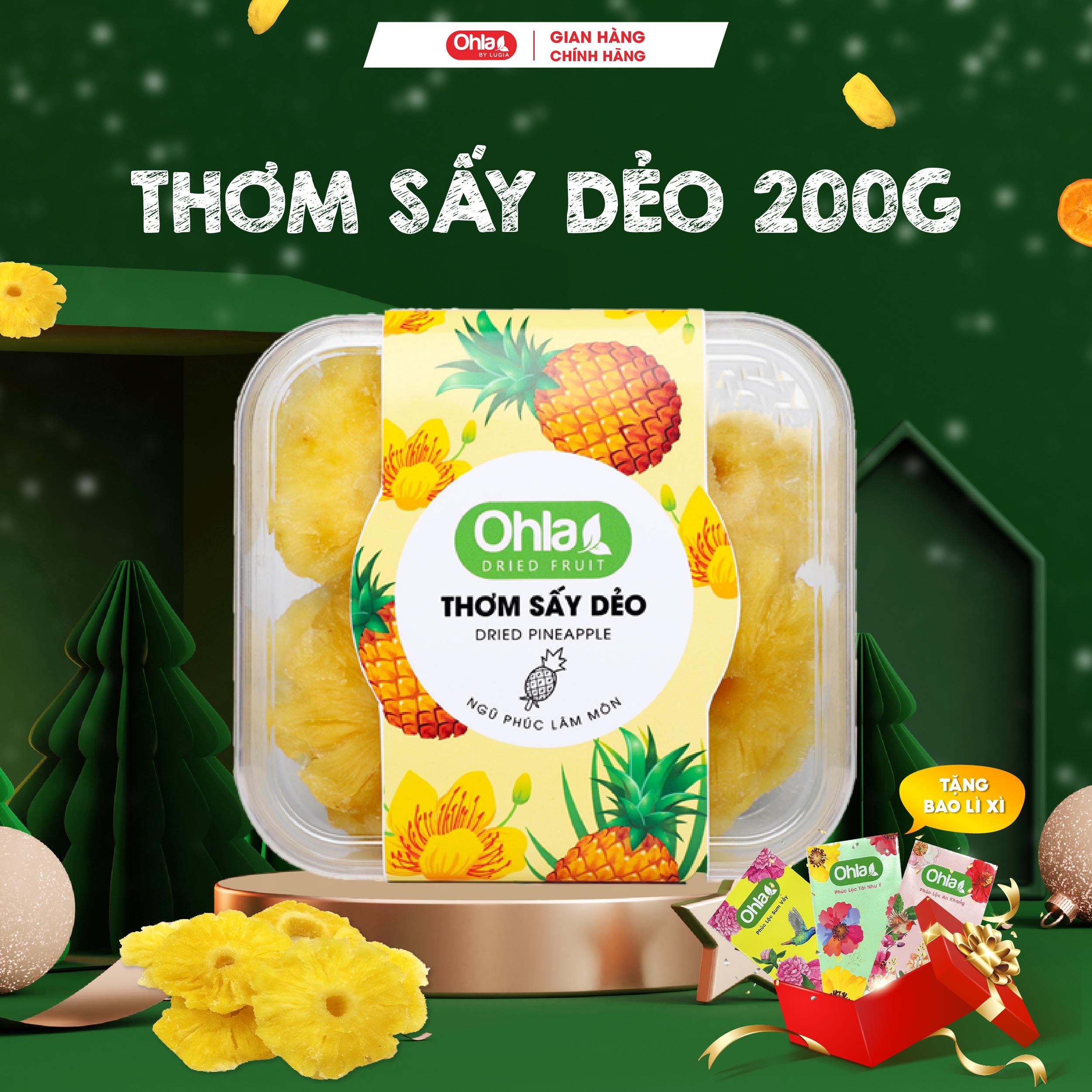 Thơm sấy dẻo Ohla 200gr