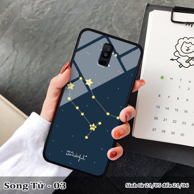 Ốp kính SAMSUNG A6 Plus 2018 in cung hoàng đạo
