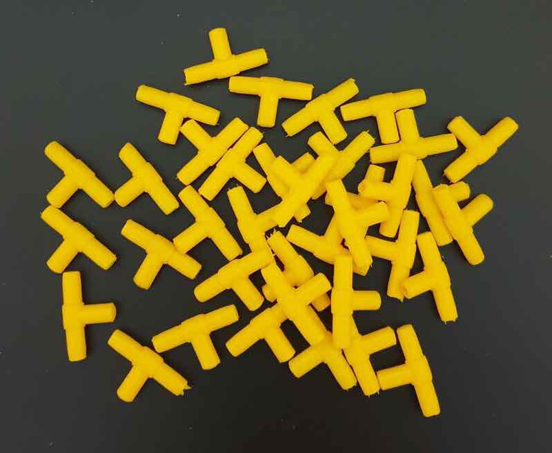 Van nối oxy ngã 3 vàng chữ T - 5 cái - HÀNG CÔNG TY