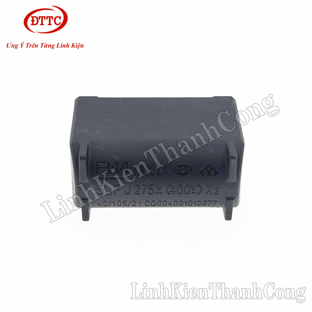 Tụ bếp từ BM 2uF 3uF 4uF 5uF 6uF 7uF 8uF 10uF 275VAC 400VDC Loại Đứng Chính Hãng Chất Lượng Cao