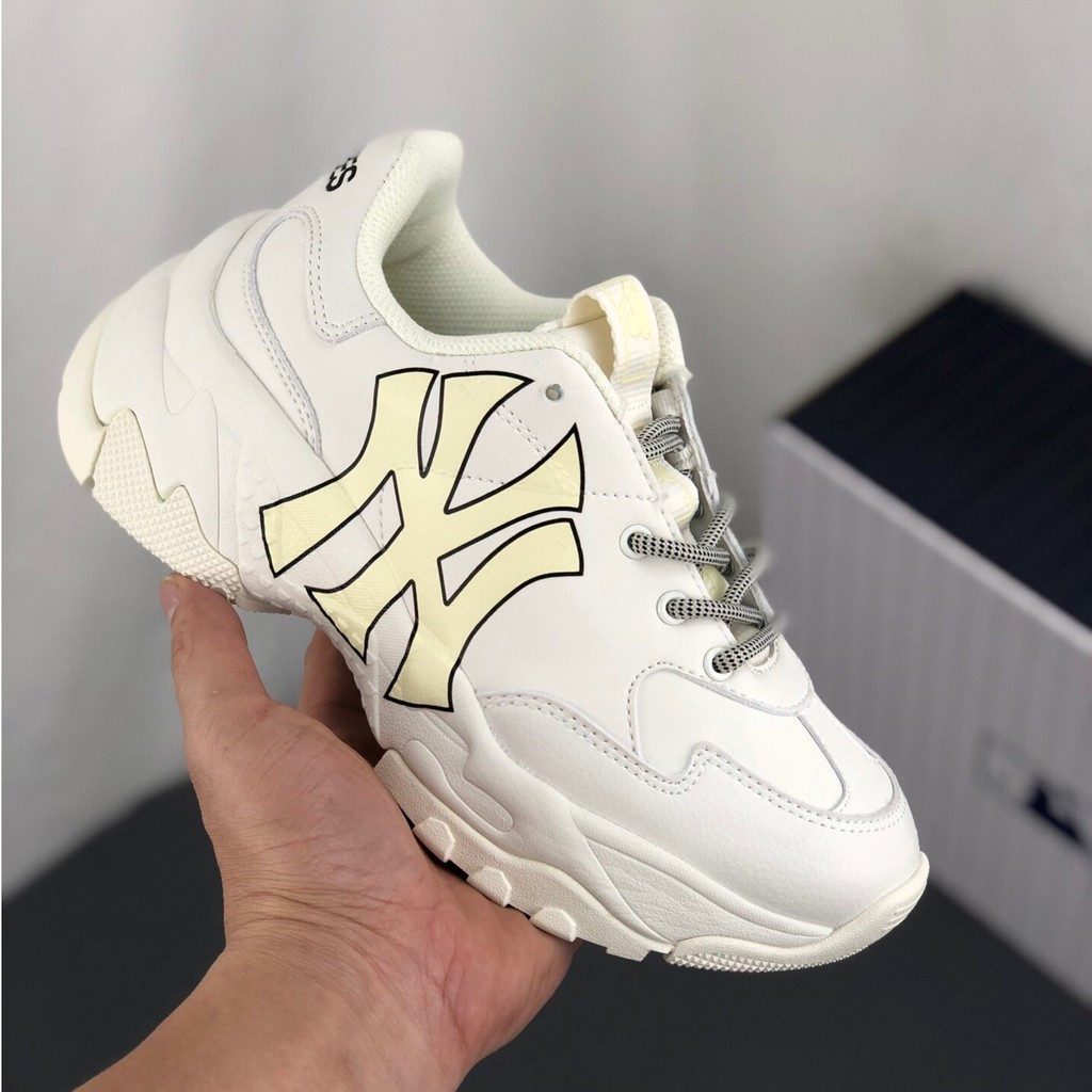 Giày Sneaker MLB Yankess Trắng chữ vàng ( Full box+ túi )