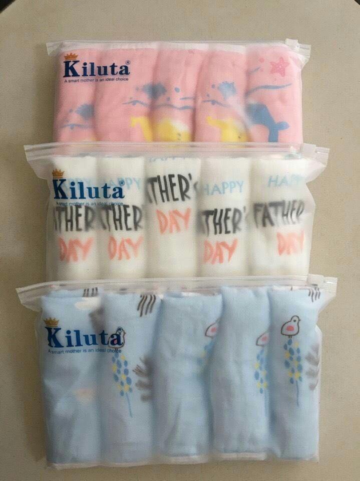 Set 5 khăn mặt xô 6 lớp cho bé