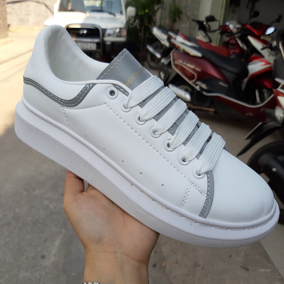 Tặng hộp, Bill và Lọ vệ sinh giày - Giày thể thao nam nữ McQueen phản quang, size 36-43.