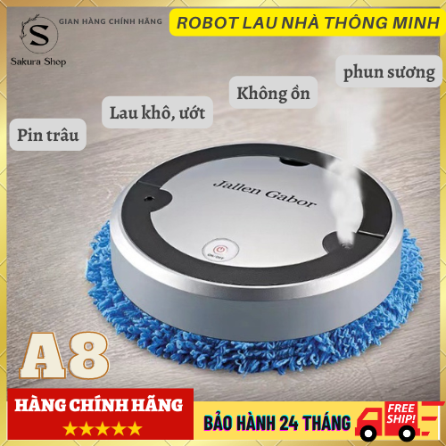 Robot Hút Bụi, Ro Bot Lau Nhà Hút Bụi lực hút mạnh mẽ, mắt thần chống rơi tốt hơn robot hút bụi Ecovacs, Xiaomi, Hasari, Deebot