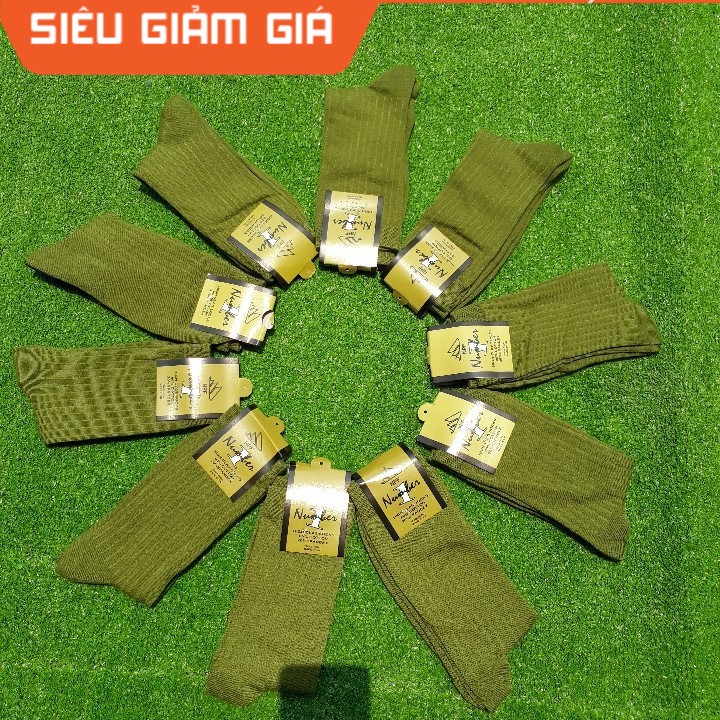 Vớ chân xanh bộ đội 5 đôi màu trơn sq,ca,bđ ,tất vớ lính