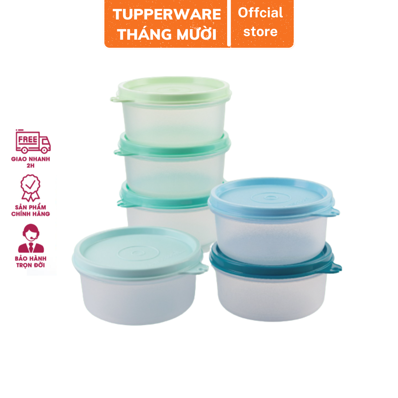 Bộ hộp Bảo quản thực phẩm Small Server (06 hộp 200ml) Tupperware