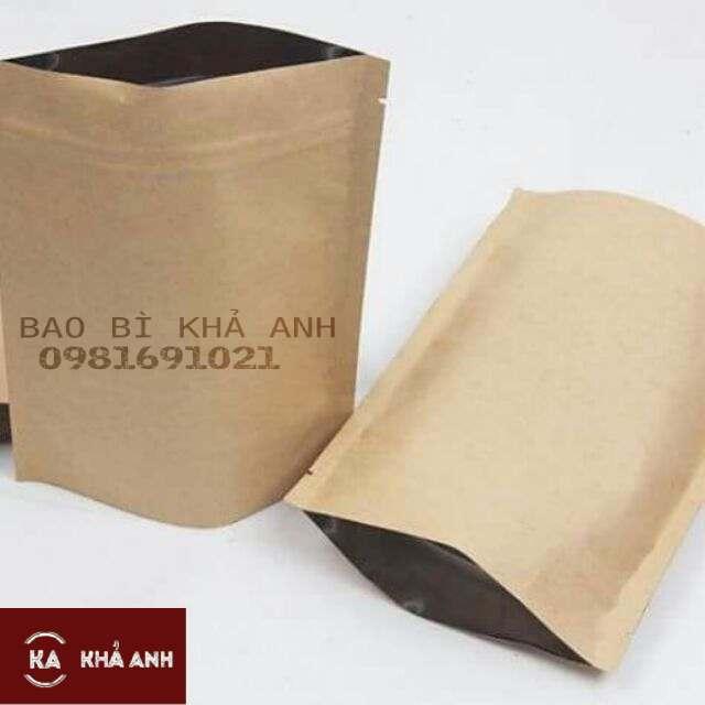 1kg túi zip 2 mặt giấy kraft - kf25