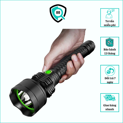 Đèn pin led siêu sáng p70 a18 với độ sáng cao, có khả năng chiếu sáng cao mà không cần zoom