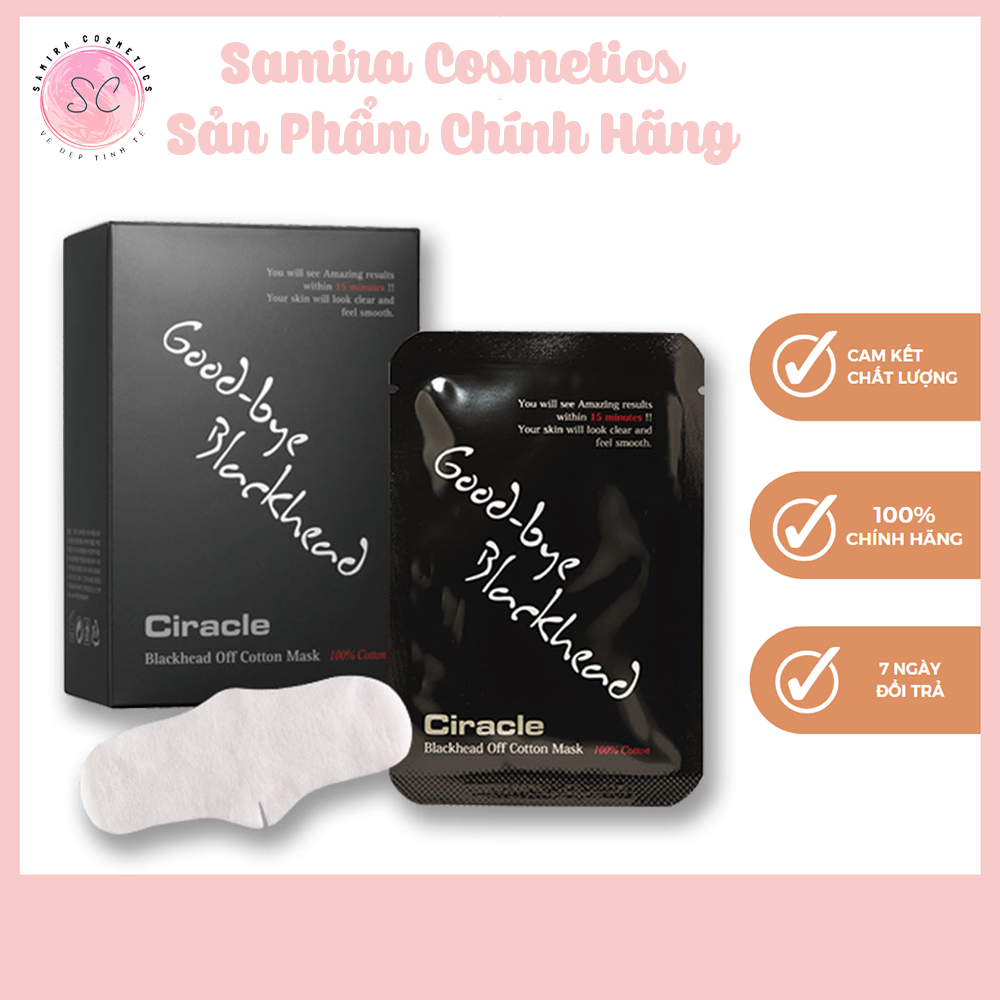 Miếng lột mụn đầu đen [CHÍNH HÃNG] CIRACLE Goodbye Blackhead hiệu quả (kèm que nặn và gạt)