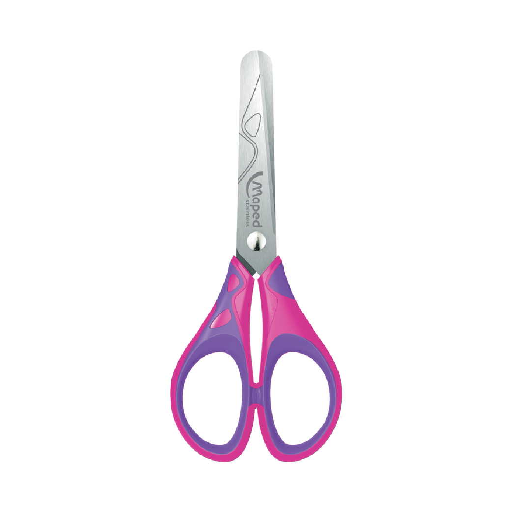 MAPED - Kéo học sinh PULSE SOFT 13cm (tay cầm mềm, đầu tròn) - 1 cây