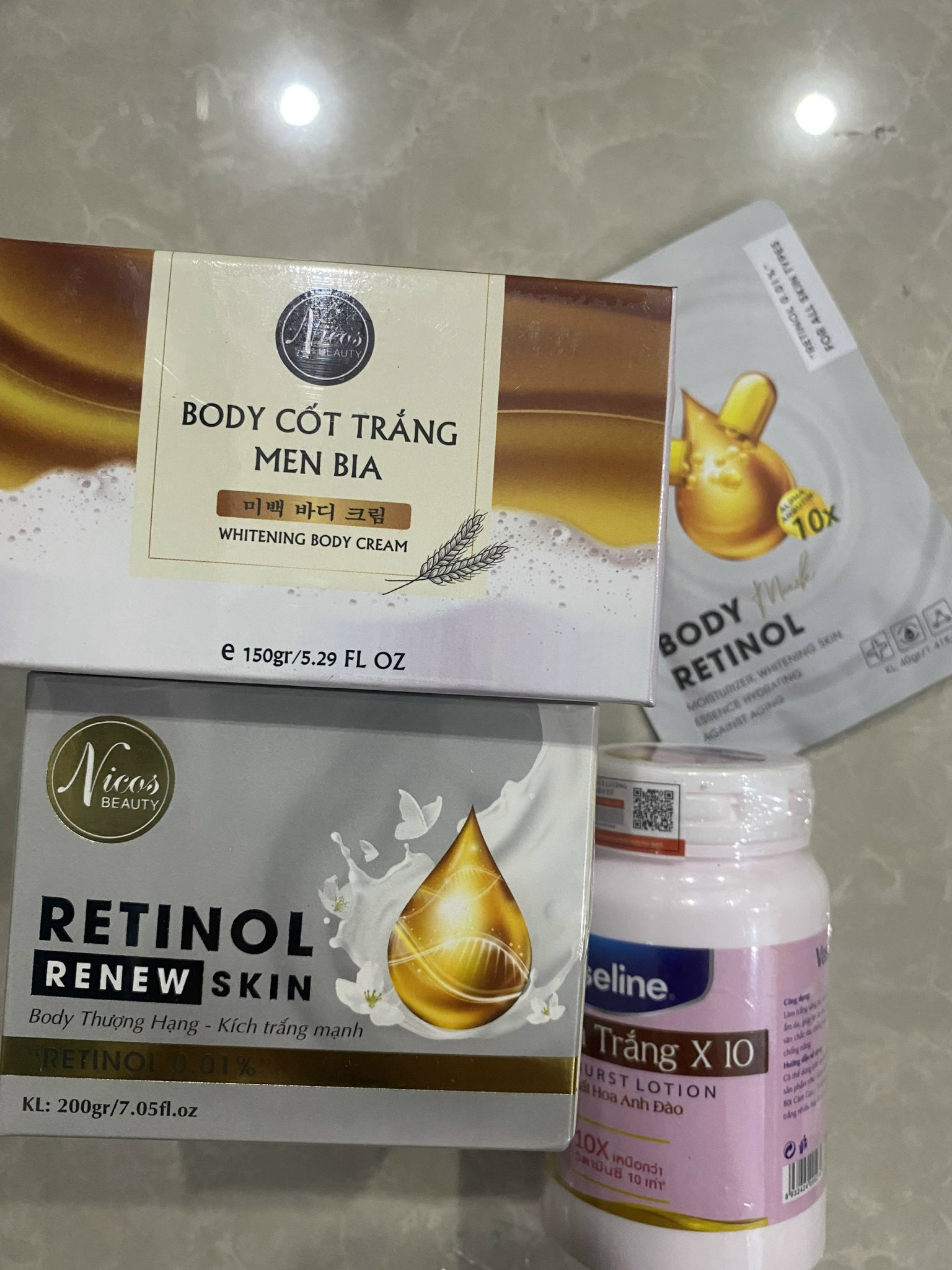 Combo dưỡng trắng da body Nicos