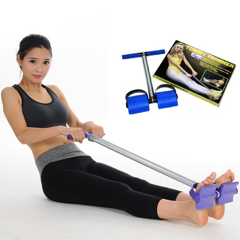 Dây kéo lò xo tập cơ bụng eo thon cao cấp - Dây tập eo và lưng, Dụng cụ tập thể dục đa năng, dây kéo lưng bụng