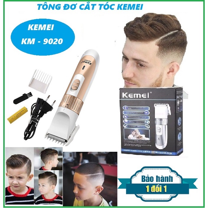Tông đơ cắt tóc kemei km-9020, tông đơ hót tóc trẻ em người lớn, tông đơ cắt tóc sạc pin chuyên nghiệp