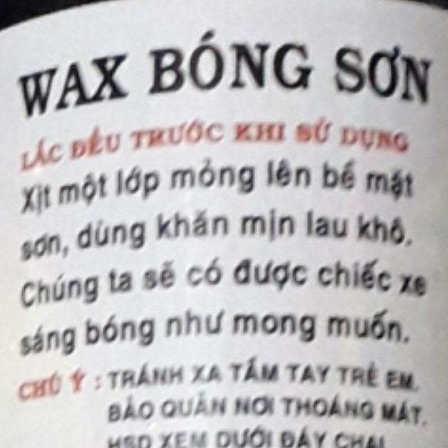 chai xịt bóng sơn áo xe - 1 chai 120ml