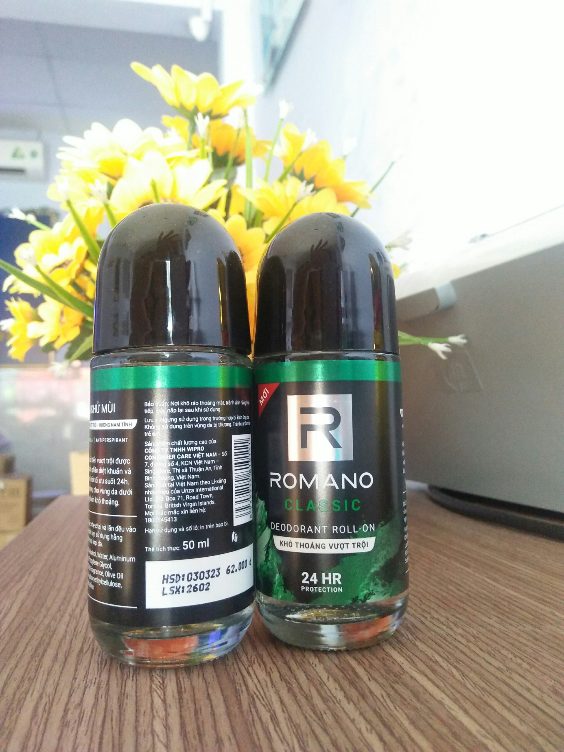 Combo 2 lăn khử mùi Romano Classic 50ml