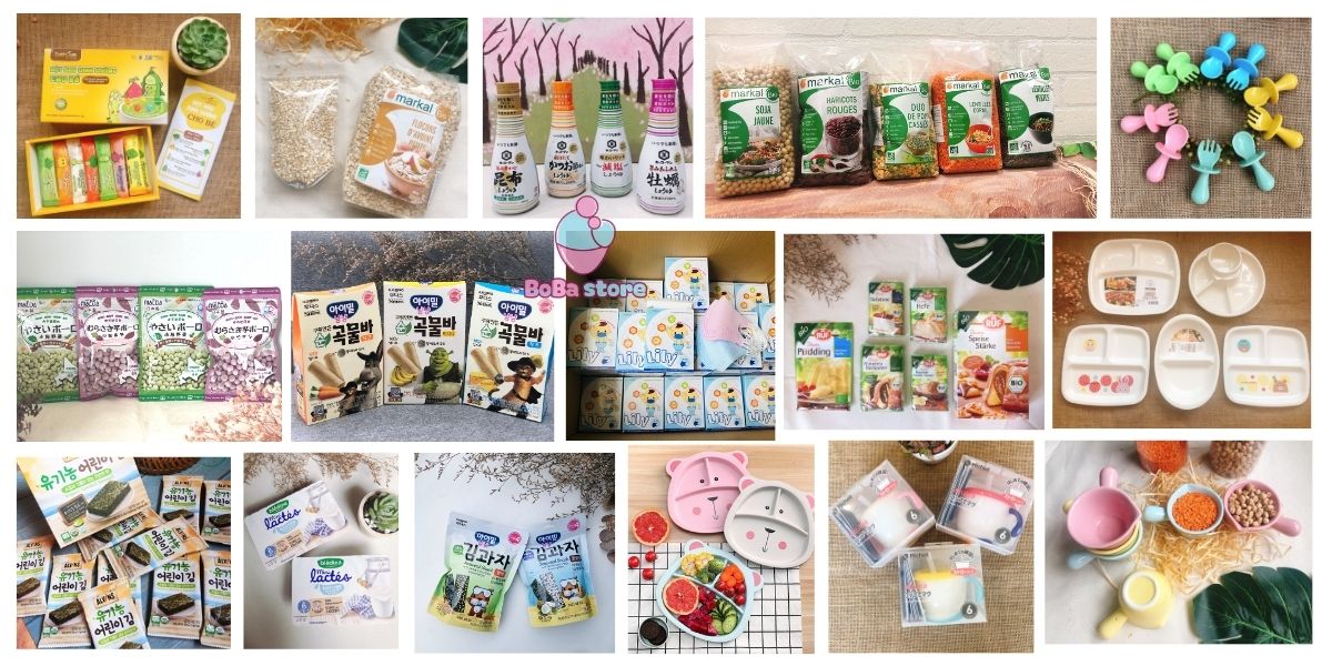 combo thức ăn dặm - đồ dùng nhiều món cho bé