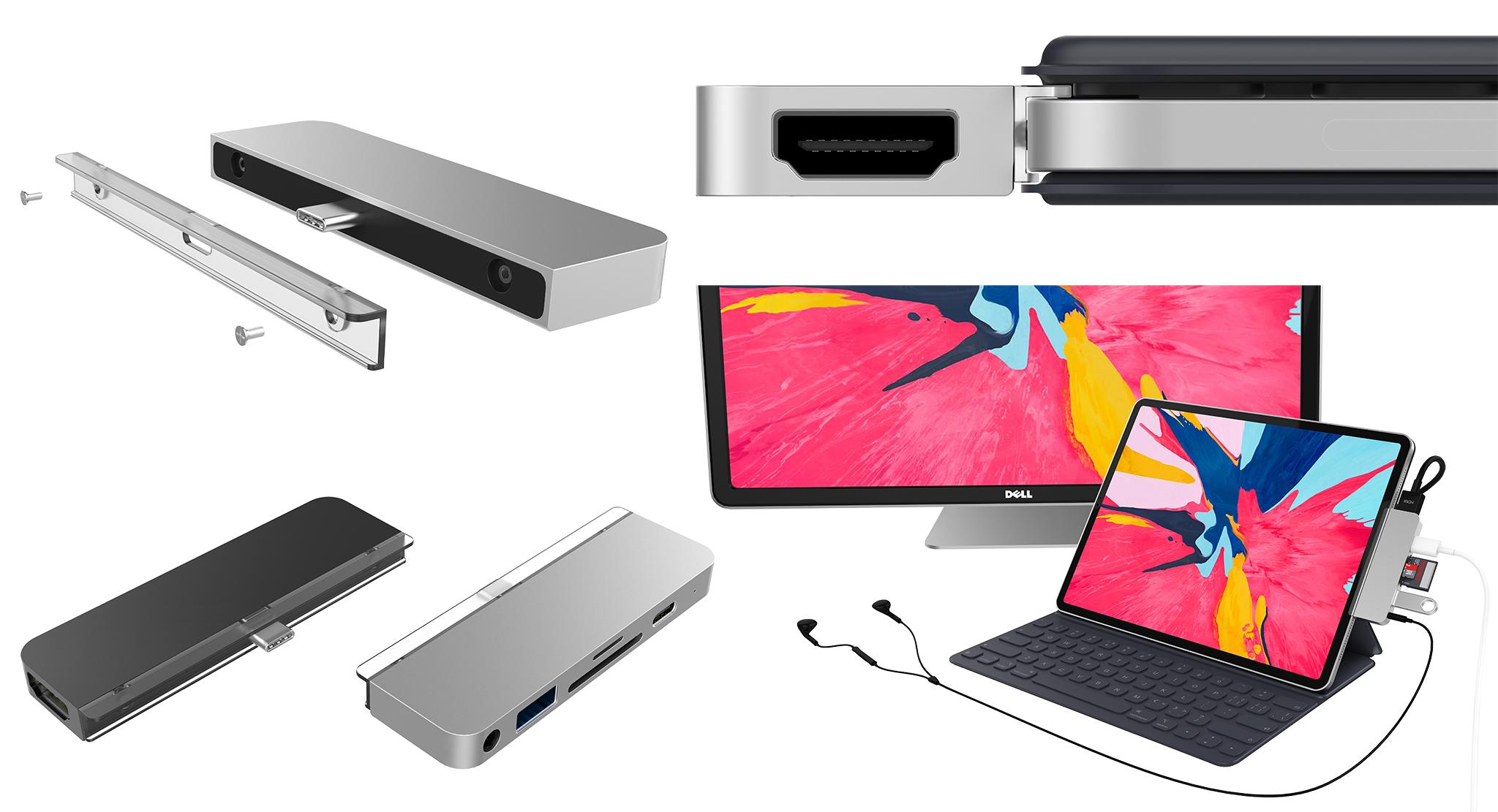 Cổng chuyển HyperDrive Usb - C for Ipad Pro 2018/ Macbook Pro/Air 13