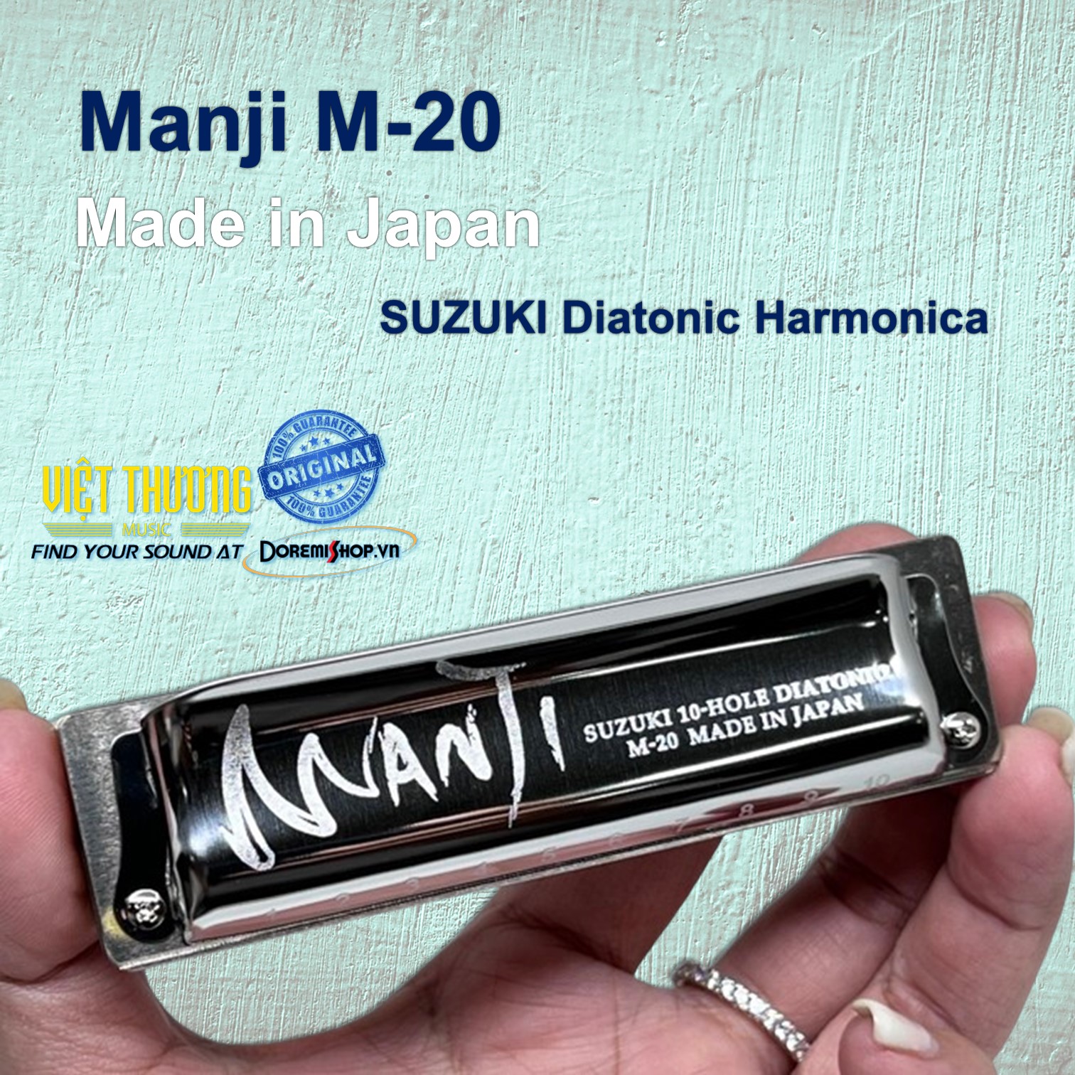 Kèn harmonica Suzuki Diatonic Manji M-20 key C