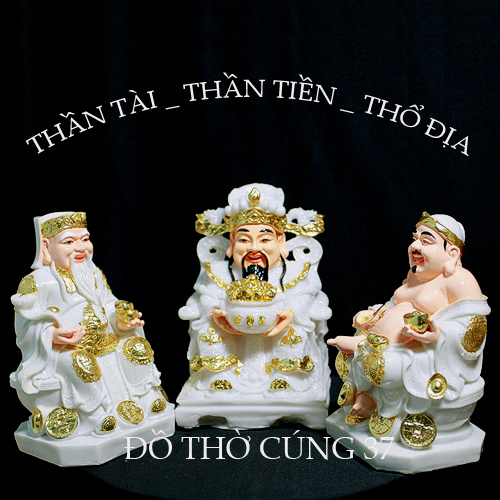 [ BỘ 3 ÔNG SIZE LÓN  ] THẦN TÀI +THỔ ĐỊA +THẦN TIỀN  [ COMPOSITE + BỘT ĐÁ ]