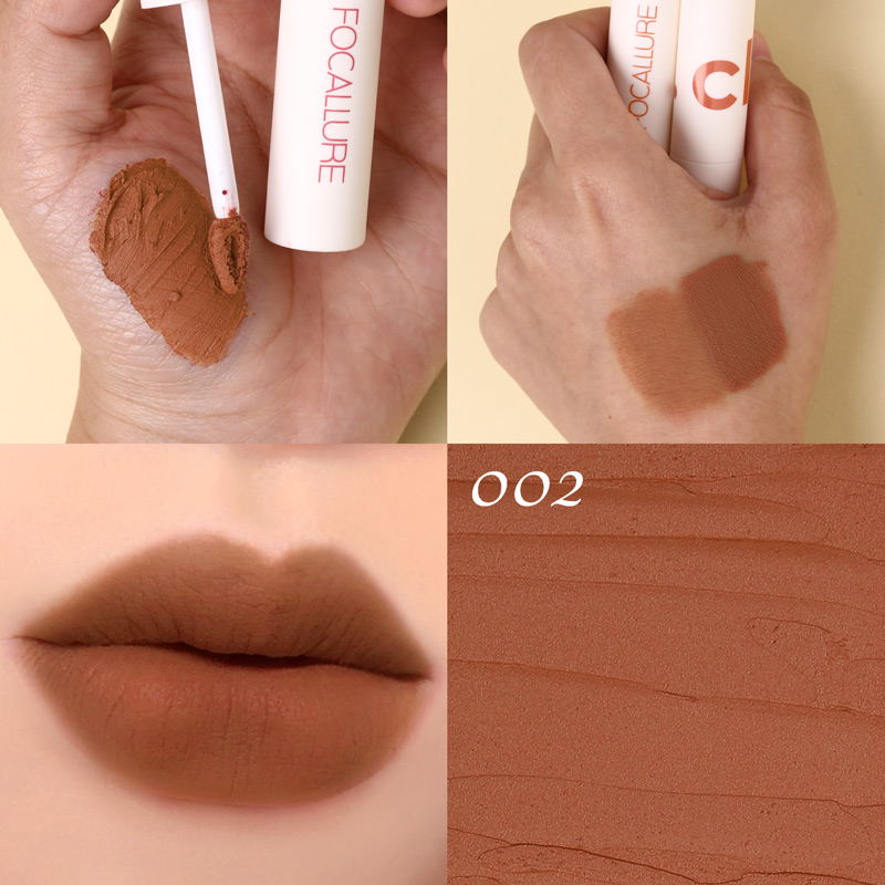 FOCALLURE  Matte Mousse Lip Glaze Velvet-Mist Smooth Lipclay Lipcream Trang điểm lâu trôi Son môi không thấm nước