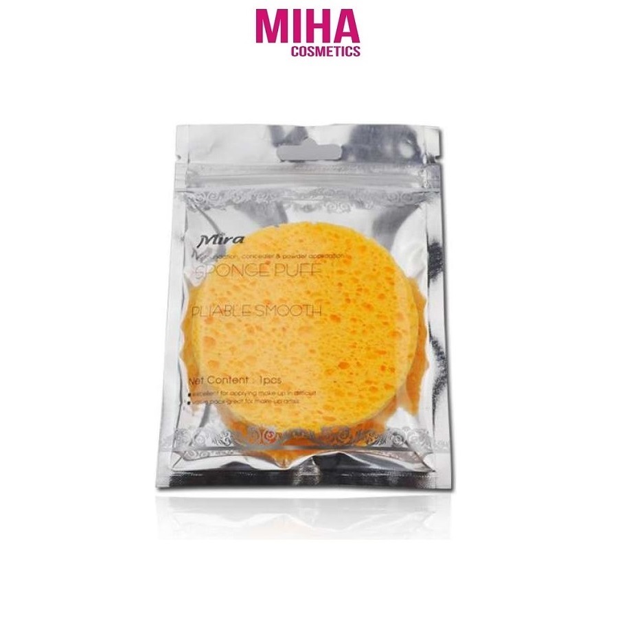 Bông bọt biển rửa mặt massage mira sponge puff đường kính 8cm