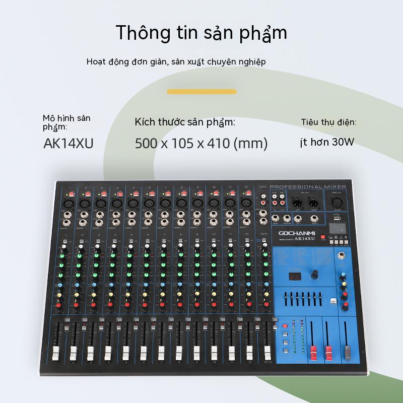 Ak14coin 14 channels 99 channel DSP effect type Bluetooth mixer can be connected using Bluetooth/USB fast delivery to your address
