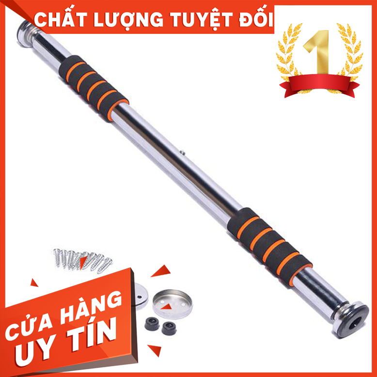 Xà đơn gắn cửa treo tường đa năng 80-130cm loại dày - hàng hot 2021-xà đơn treo tường gắn cửa độ dài tùy chỉnh 60-100cm - thanh hít xà đơn từ 60 - 130cm, siêu chắc chắn