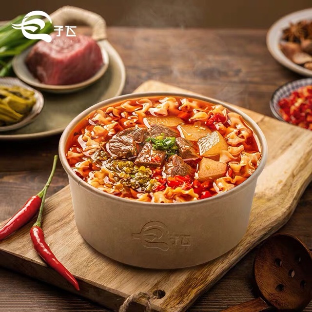 [ 50 cái/gói ] Bát giấy KARFT đựng thức ăn