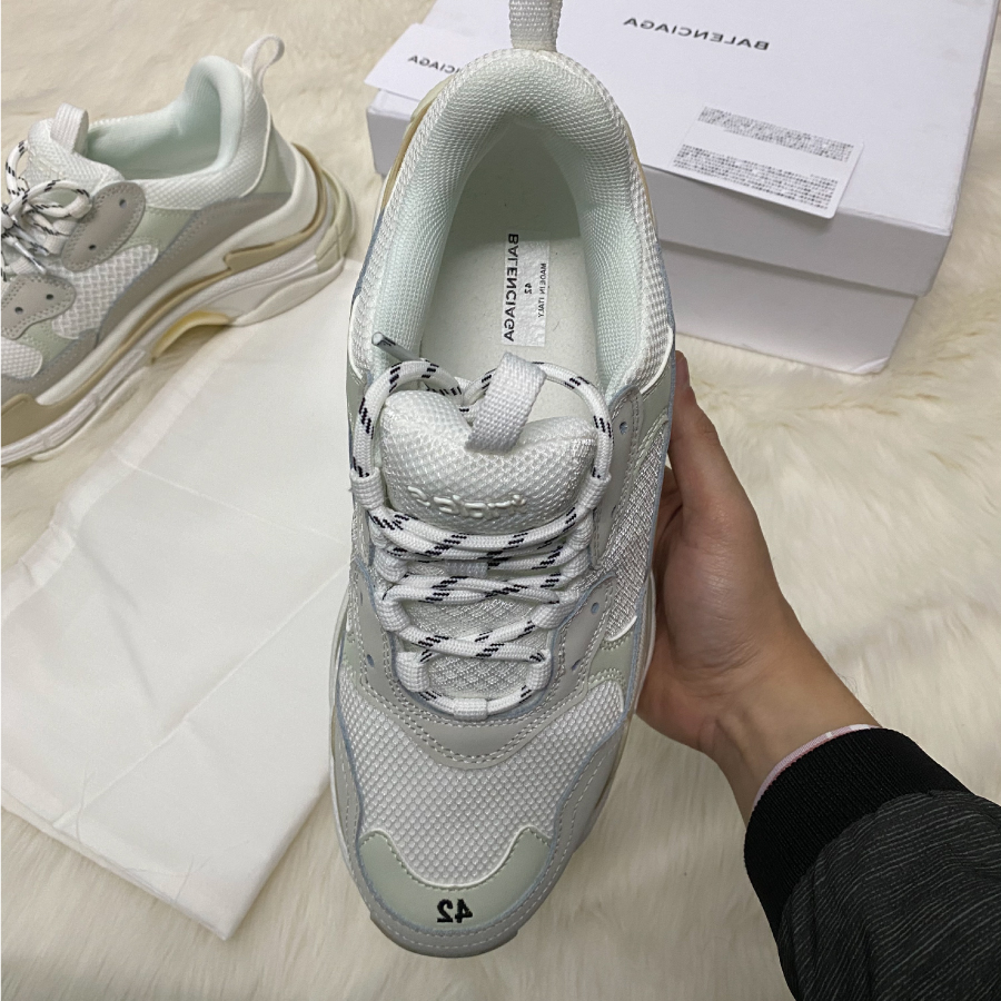 [Full Box & Tặng Vớ] Giày thể thao Sneaker Balen Trip S Trắng xám