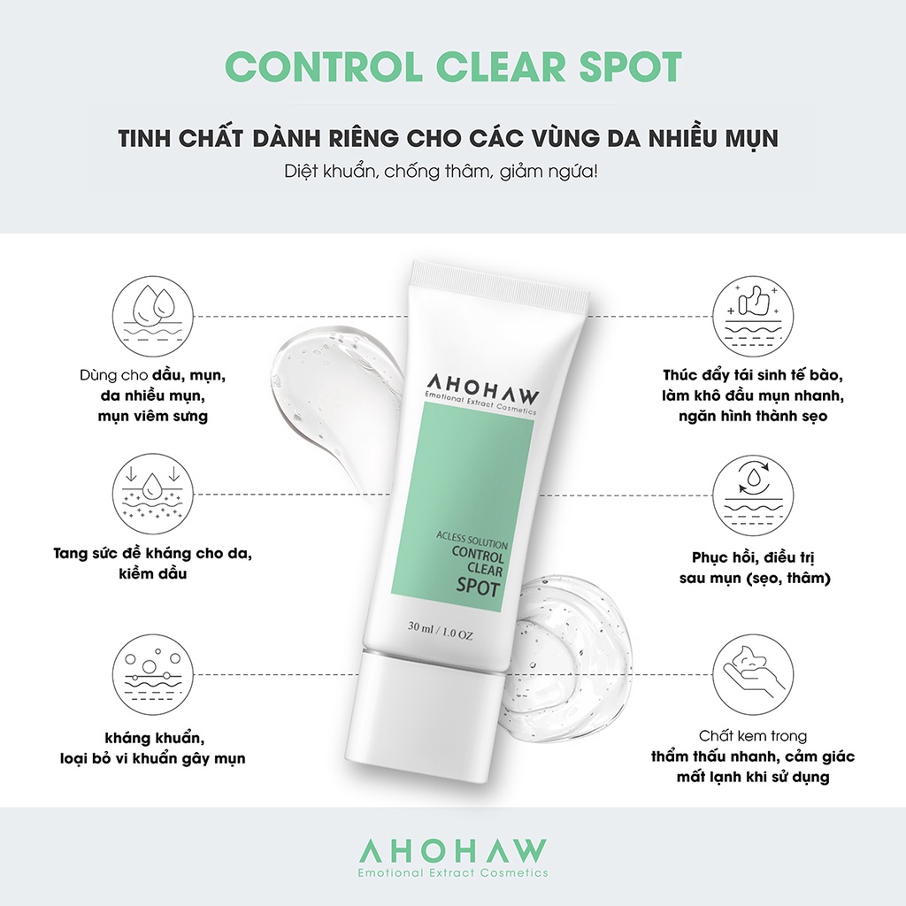Tinh Chất Chấm Mụn Ahohaw Acless Solution ( 30ml ) - Hàng Chính Hãng