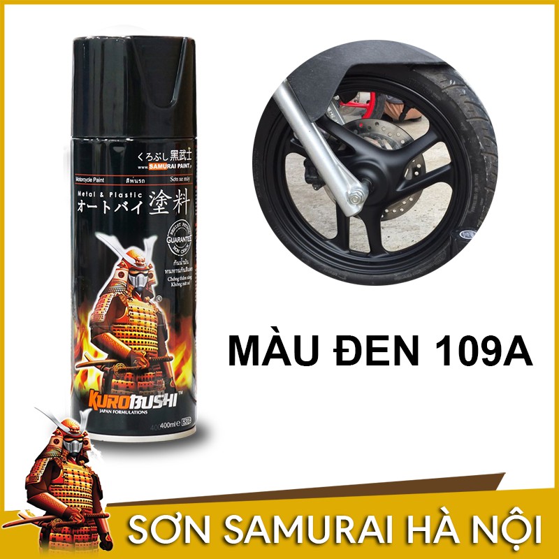 Sơn samurai - Chai sơn samurai màu đen nhám 109A