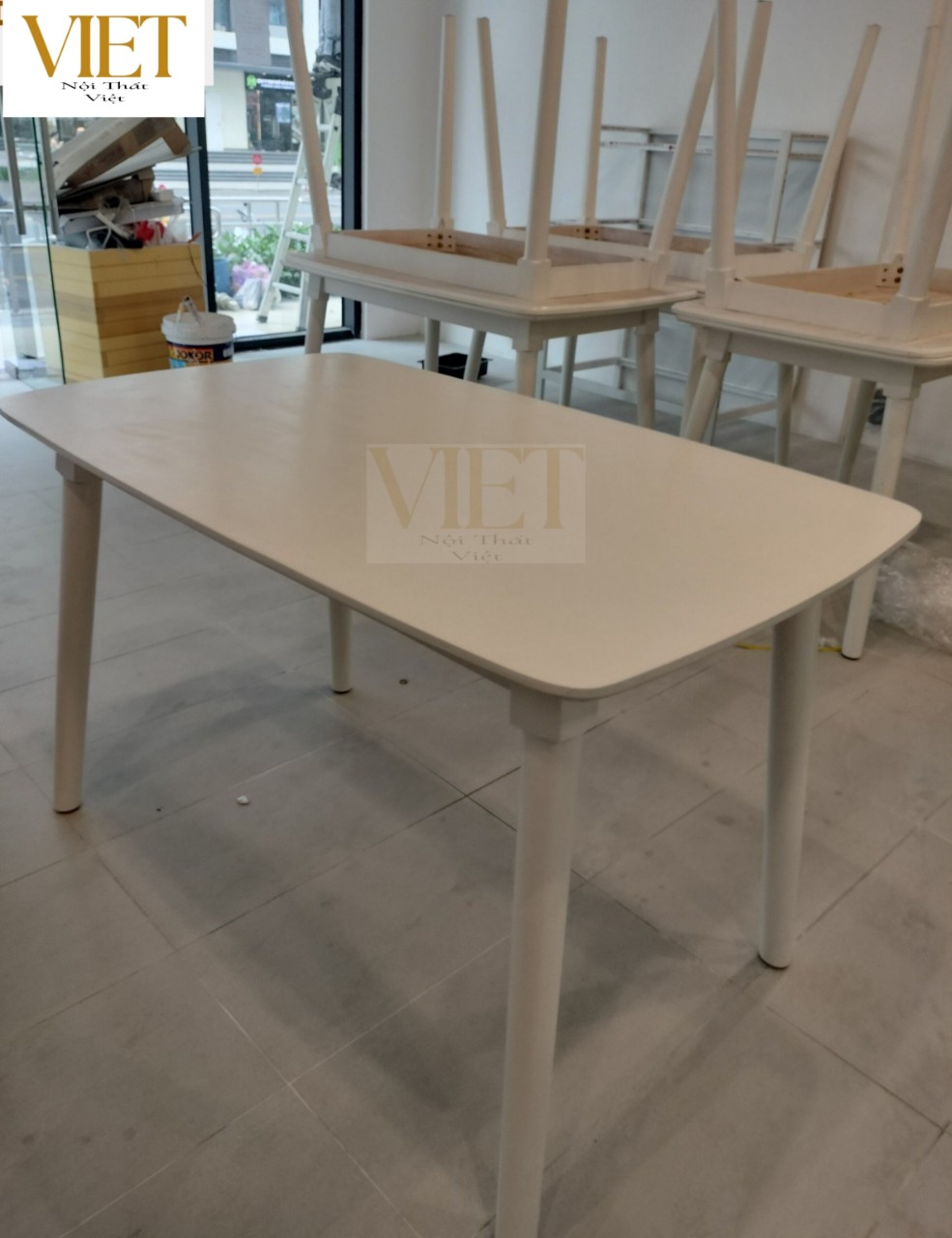 Bộ bàn ăn 4 ghế gỗ. bàn ăn gia đình gỗ cao su