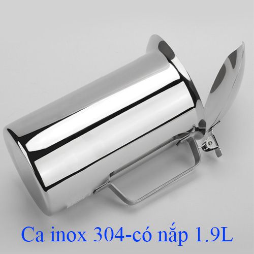 Ca inox có nắp đựng nước đá, nước ép, sữa, cafe