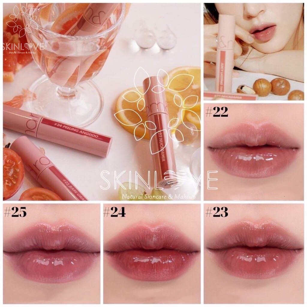 (Màu 22,23,24,25) Son Tint Lì Romand Juicy Lasting Tint - Bare Juicy Lasting