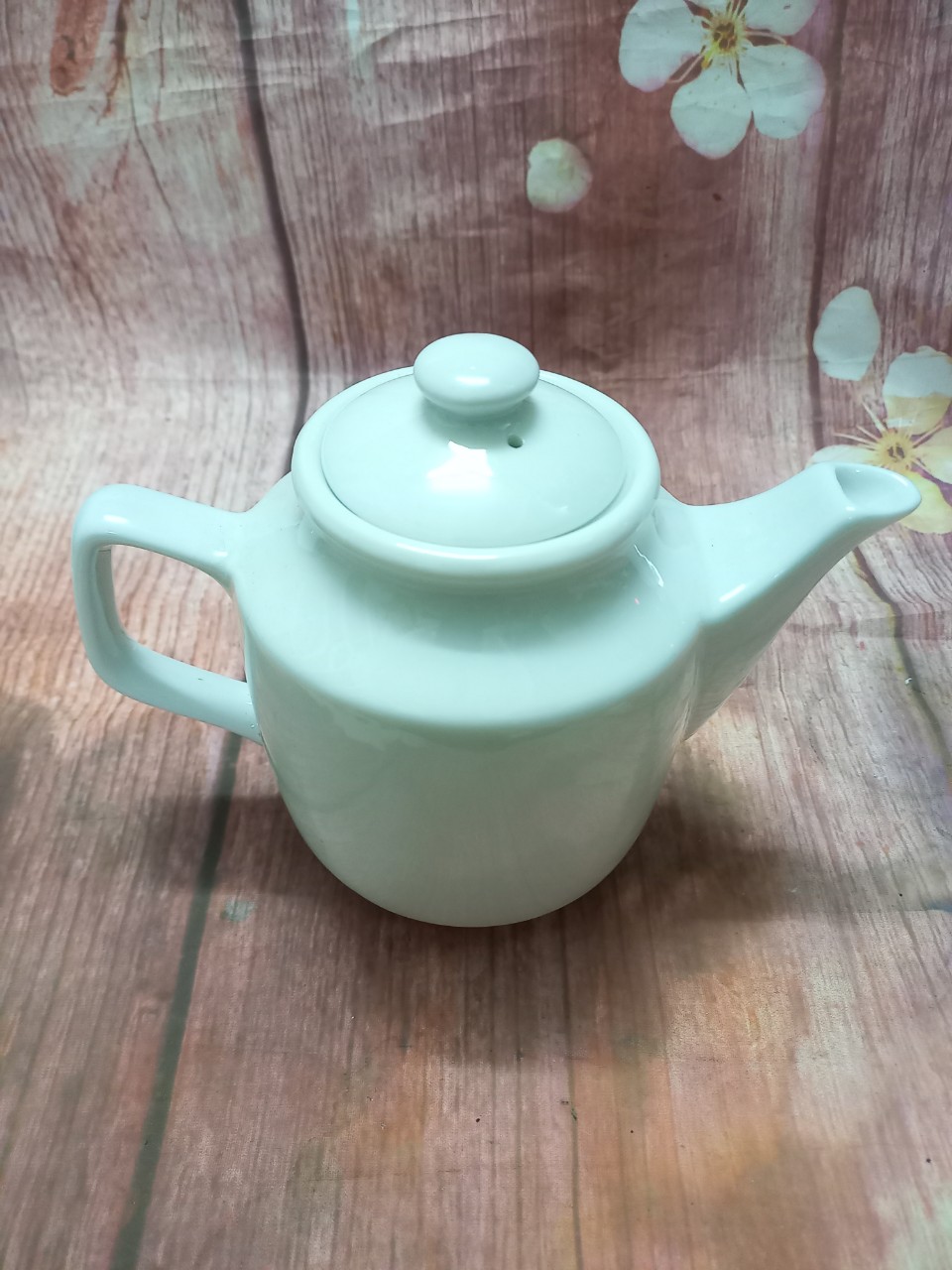 Ấm trà dáng vuông cỡ lớn 700 ml gốm sứ Bát Tràng
