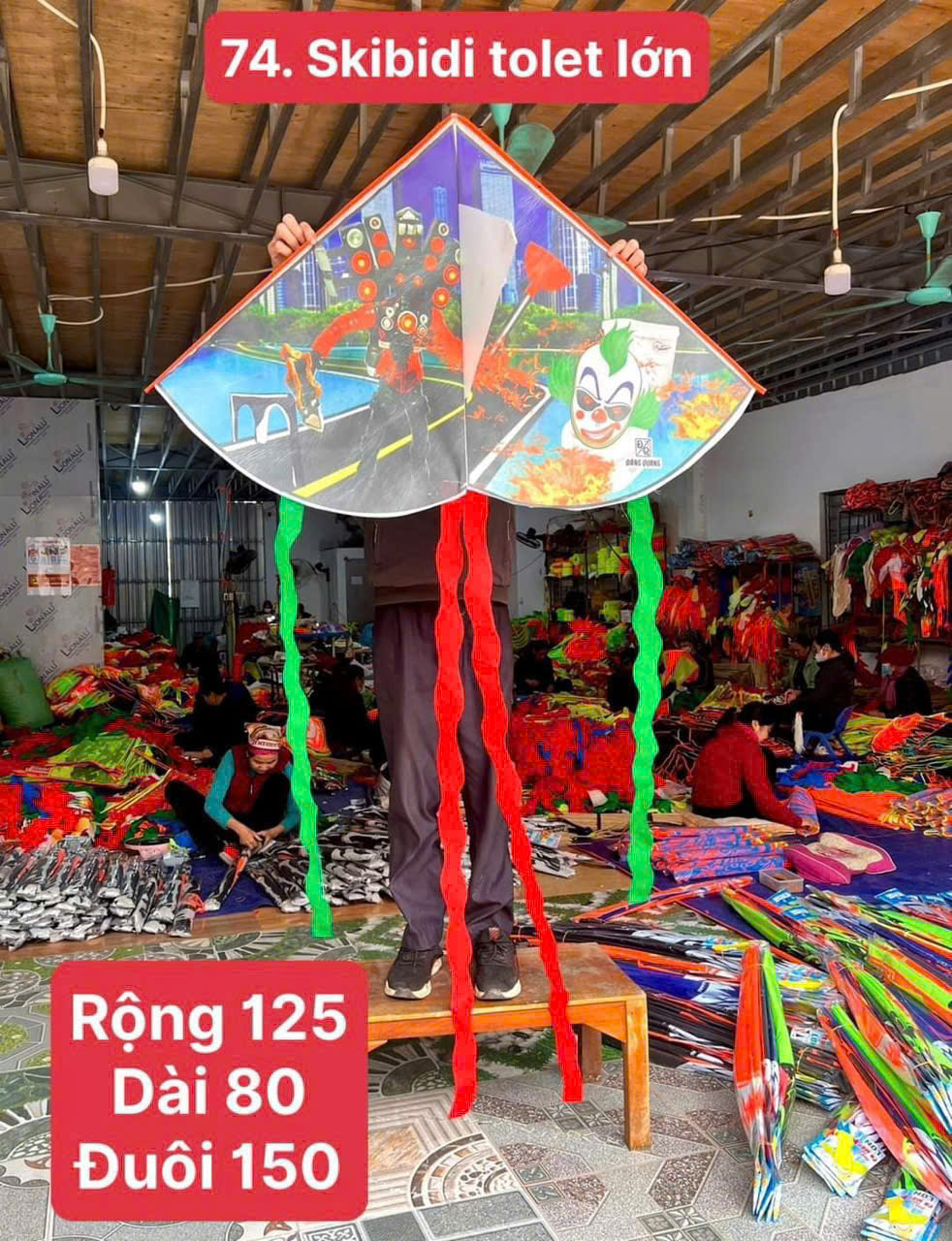 Diều phượng hoàng 4 đuôi+ cuộn dây