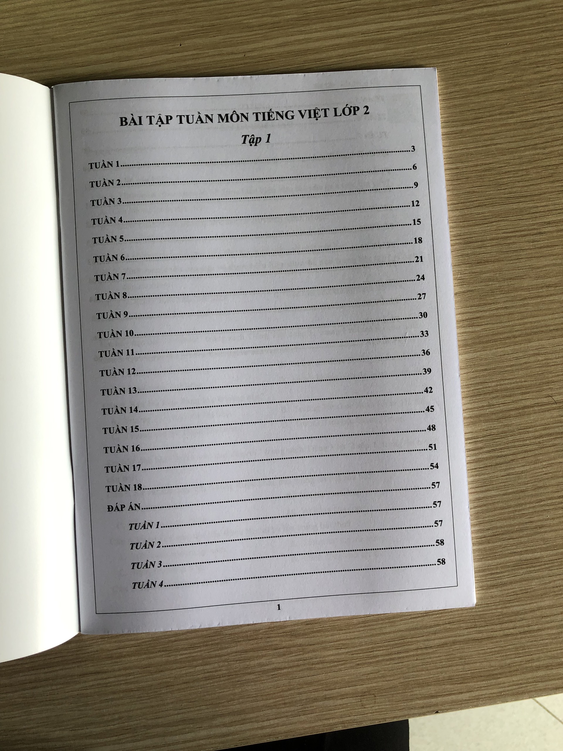 Bài tập tuần Tiếng Việt 2 tập 1
