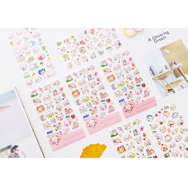Bộ 6 Sticker Cún Iu Bukao