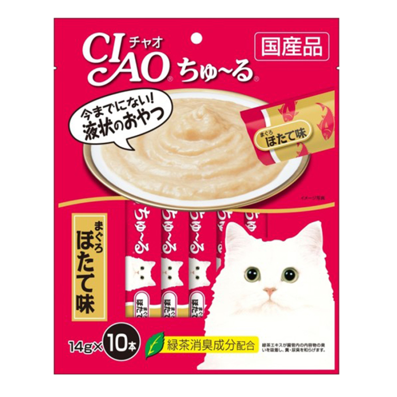 Sốt thưởng thức ăn cho mèo Ciao Thái Lan nhiều vị gói 10 tuýp, 20 tuýp