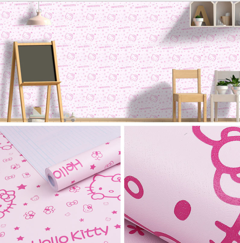 CUỘN 5M X 0.45M DECAL GIẤY DÁN TƯỜNG HELLO KITTY KEO SẴN BÓC DÁN A073