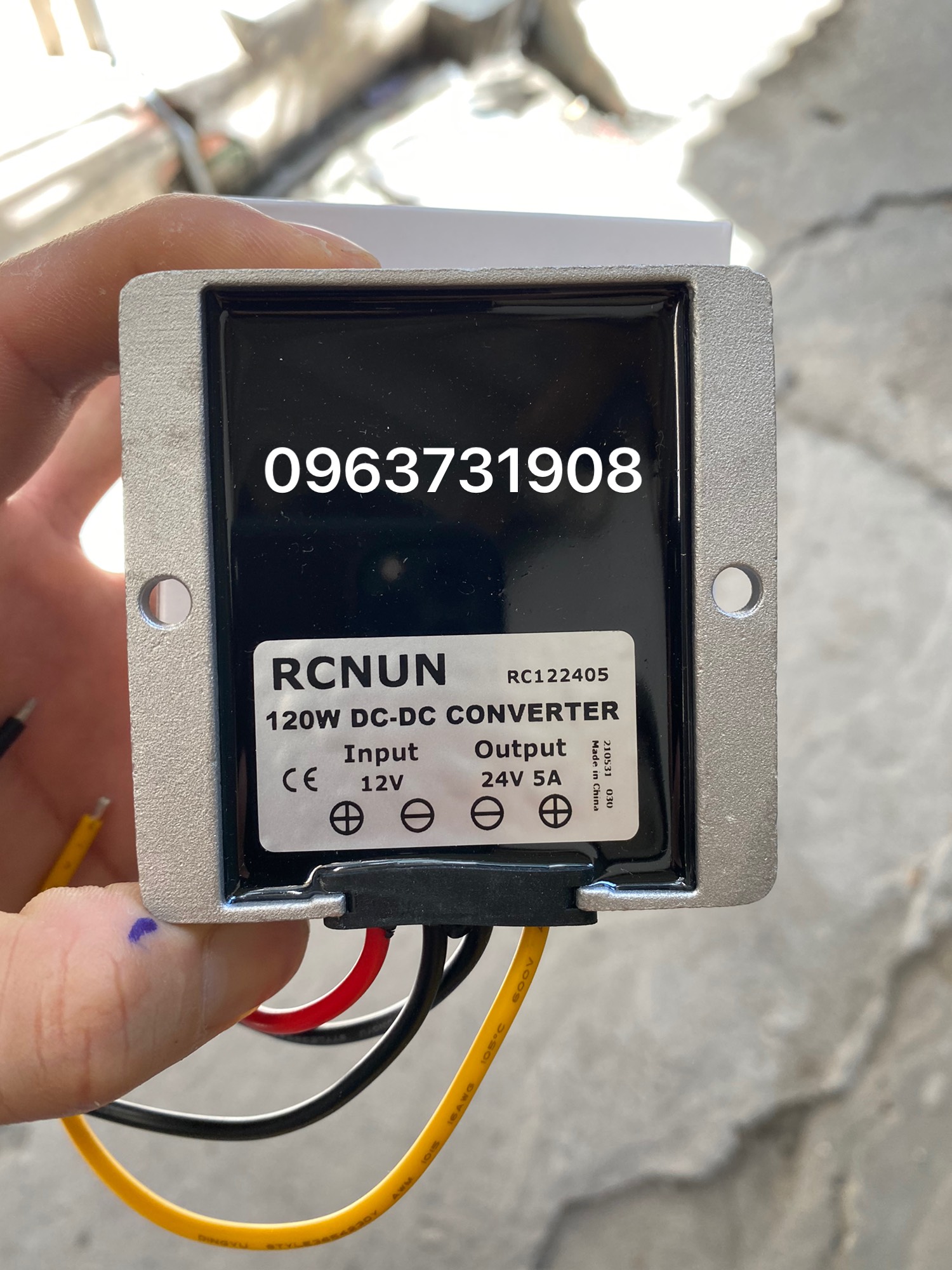 Mạch tăng áp nguồn điện acquy 12V lên điện 24V 5A chống nước