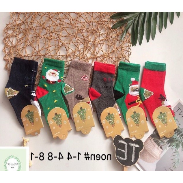 Set 10 Đôi Tất Noel Cao Cấp Cho Bé (Từ 3 -12 Tuổi)