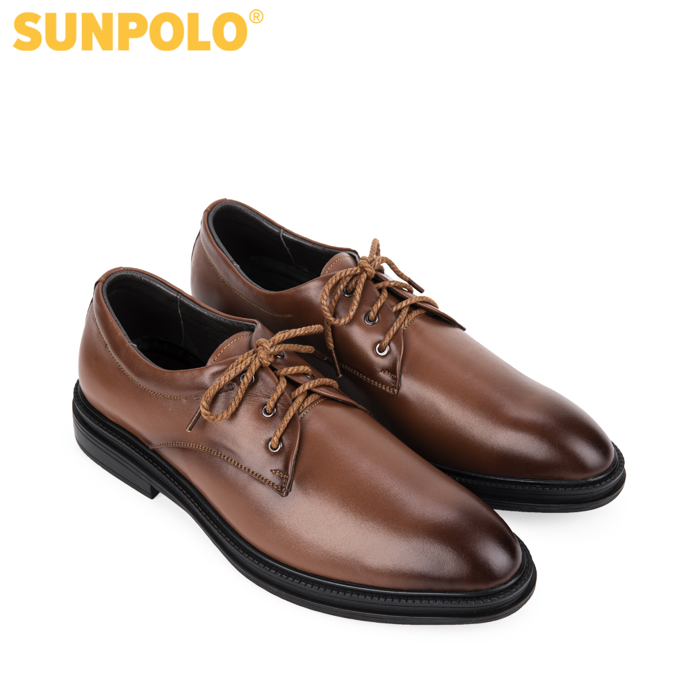 Giày Nam Da Thật Công Sở SUNPOLO SPH296 (Đen, Nâu)