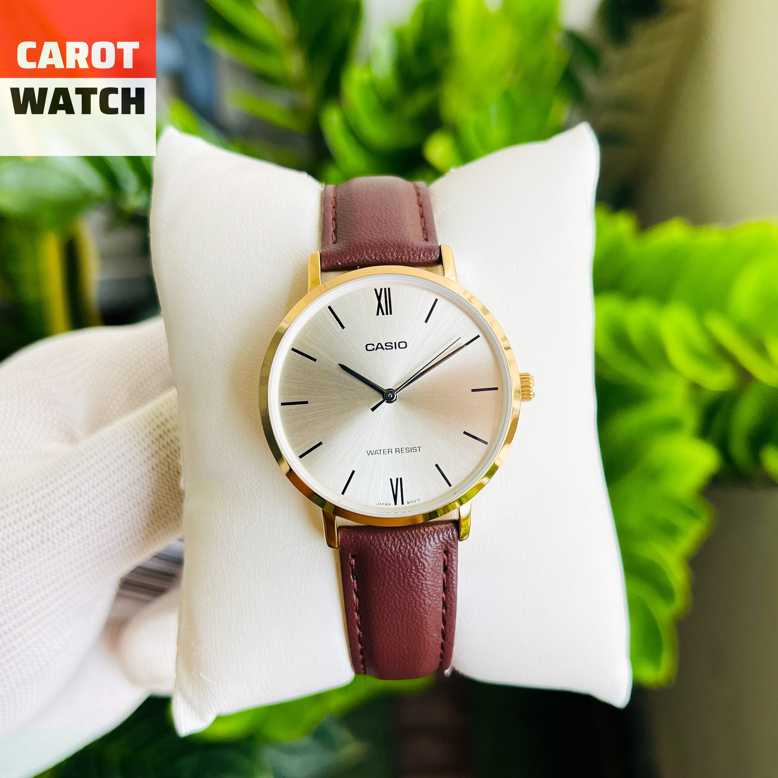 ĐỒNG HỒ NỮ DÂY DA CASIO LTP-VT01GL-9B  CHỐNG NƯỚC